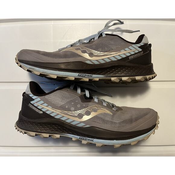 Saucony Peregrine 11 Trail Running Shoes Women's Size 11 Hiking S10641-35 Gray - Picture 9 of 13